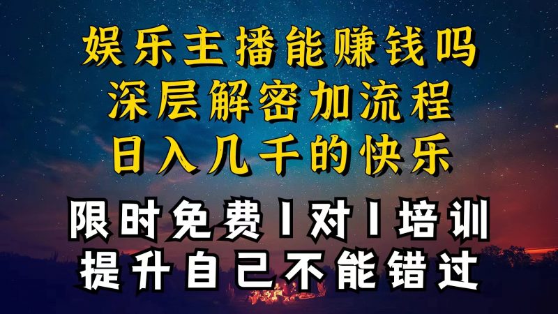 (10922期)现在做娱乐主播真的还能变现吗,个位数直播间一晚上变现纯利一万多,到…-轻创社项目网