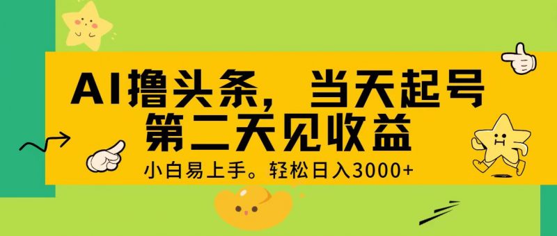 (11314期) AI撸头条,轻松日入3000+,当天起号,第二天见收益。-轻创社项目网