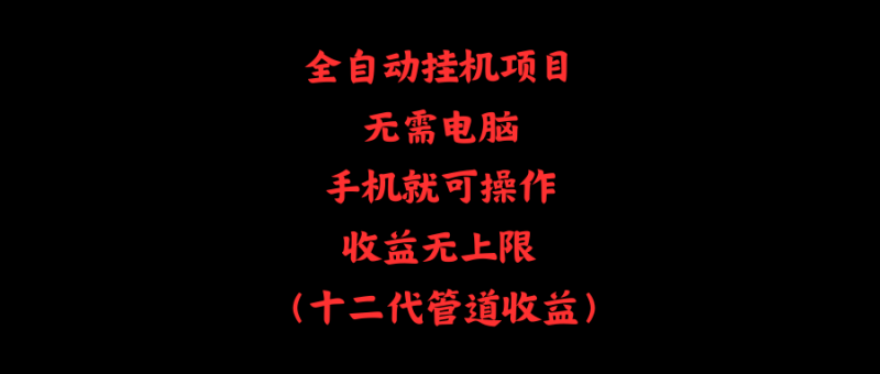 (11505期)全自动挂机项目,无需电脑,手机就可操作,收益无上限-轻创社项目网