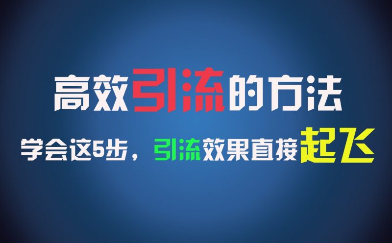 高效引流的方法,可以帮助你日引300+创业粉,一年轻松收入30万,比打工强太多!-轻创社项目网