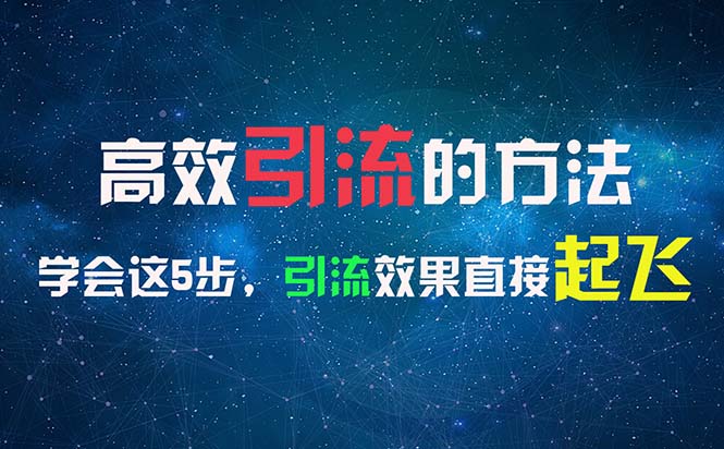 (11776期)高效引流的方法,可以帮助你日引300+创业粉,一年轻松收入30万,比打工强-轻创社项目网