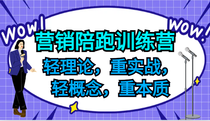 营销陪跑训练营,轻理论,重实战,轻概念,重本质,适合中小企业和初创企业的老板-轻创社项目网