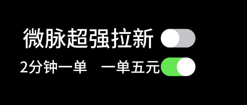 (11580期)微脉超强拉新, 两分钟1单, 一单利润5块,适合小白-轻创社项目网