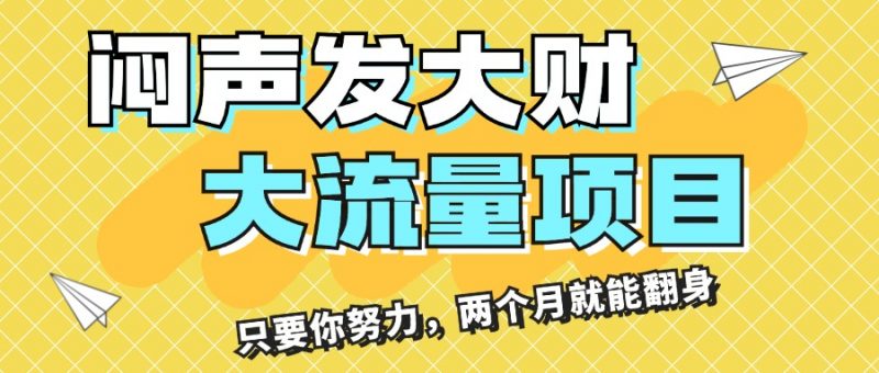 (11688期)闷声发大财,大流量项目,月收益过3万,只要你努力,两个月就能翻身-轻创社项目网