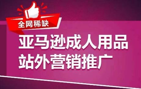 全网稀缺!亚马逊成人用品站外营销推广,?教你引爆站外流量,开启爆单模式-轻创社项目网