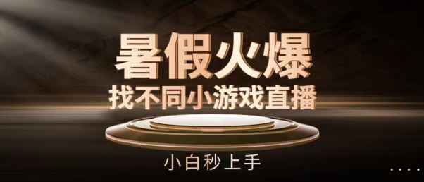 暑假火爆找不同小游戏直播间,小白秒上手【揭秘】-轻创社项目网