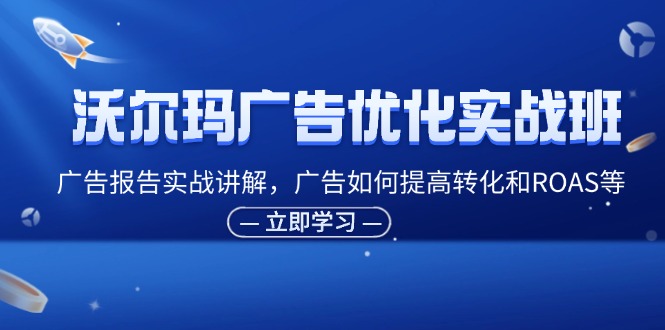 (11847期)沃尔玛广告优化实战班,广告报告实战讲解,广告如何提高转化和ROAS等-轻创社项目网