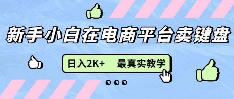 (11610期)新手小白在电商平台卖键盘,日入2K+最真实教学-轻创社项目网