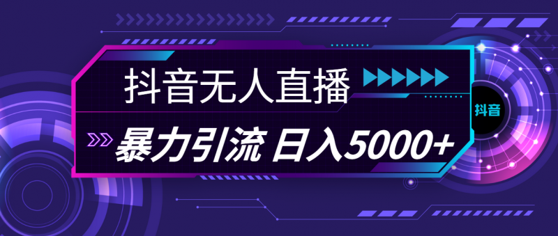 (11709期)抖音无人直播,暴利引流,日入5000+-轻创社项目网