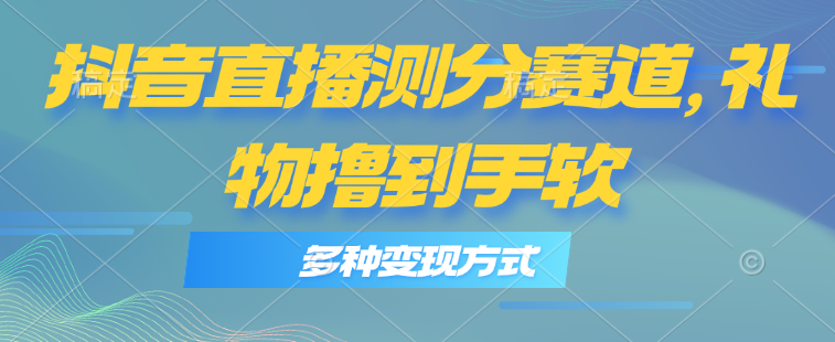 (11380期)抖音直播测分赛道,多种变现方式,轻松日入1000+-轻创社项目网