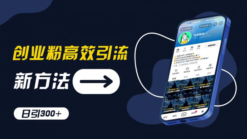 创业粉高效引流,抖音工具号玩法,日引300+,不要成为学习高手,要成为实战高手【揭秘】-轻创社项目网