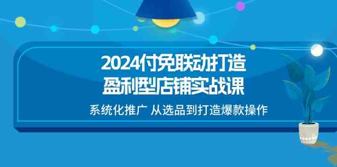 2024付免联动打造盈利型店铺实战课,系统化推广 从选品到打造爆款操作-轻创社项目网
