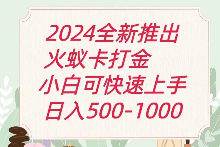 2024火蚁卡打金最新玩法和方案,单机日收益600+-轻创社项目网