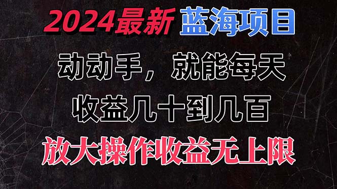 (11470期)有手就行的2024全新蓝海项目,每天1小时收益几十到几百,可放大操作收…-轻创社项目网