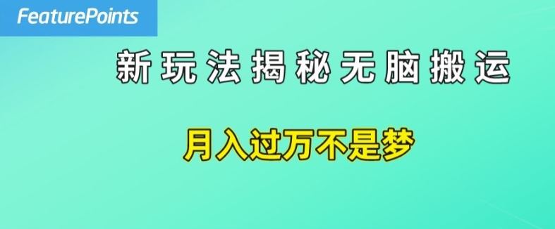 简单操作,每天50美元收入,搬运就是赚钱的秘诀【揭秘】-轻创社项目网