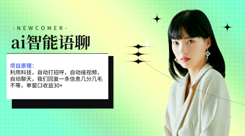 (11383期)ai智能语聊,单窗口30+单机500+,无脑干!!!-轻创社项目网