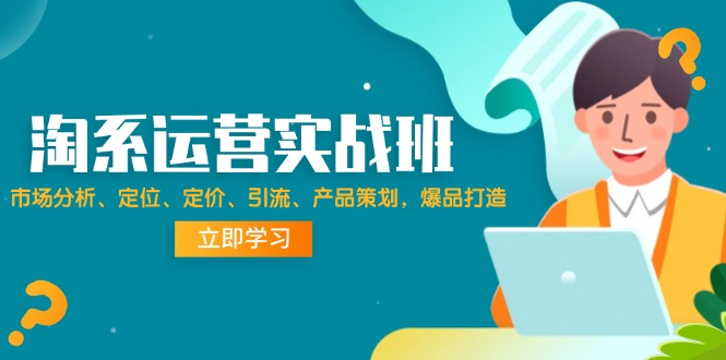 (12186期)淘系运营实战班:市场分析、定位、定价、引流、产品策划,爆品打造-轻创社项目网
