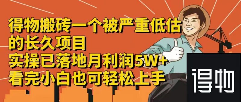 (12325期)得物搬砖 一个被严重低估的长久项目 一单30—300+ 实操已落地 月…-轻创社项目网