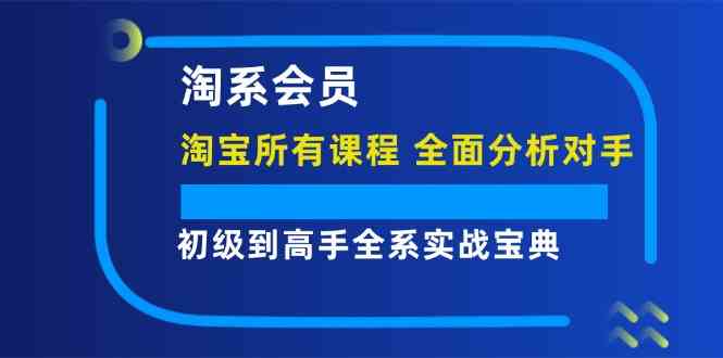 淘系会员初级到高手全系实战宝典【淘宝所有课程,全面分析对手】-轻创社项目网