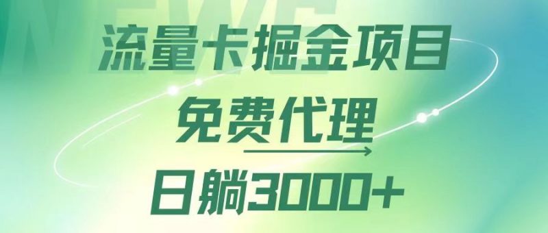 (12321期)流量卡掘金代理,日躺赚3000+,变现暴力,多种推广途径-轻创社项目网