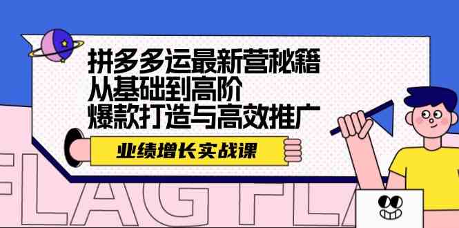 拼多多运最新营秘籍:业绩增长实战课,从基础到高阶,爆款打造与高效推广-轻创社项目网