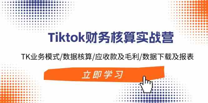 Tiktok财务核算实战营:TK业务模式/数据核算/应收款及毛利/数据下载及报表-轻创社项目网