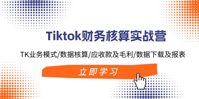 (11978期)Tiktok财务核算实战营:TK业务模式/数据核算/应收款及毛利/数据下载及报表-轻创社项目网