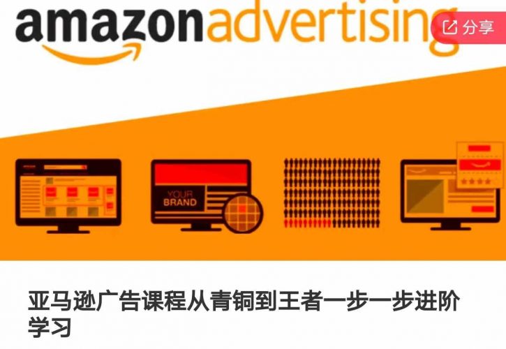 亚马逊广告课程,从青铜到王者一步一步进阶学习-轻创社项目网