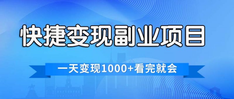(11932期)快捷变现的副业项目,一天变现1000+,各平台最火赛道,看完就会-轻创社项目网