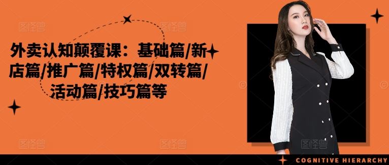 外卖认知颠覆课:基础篇/新店篇/推广篇/特权篇/双转篇/活动篇/技巧篇等-轻创社项目网