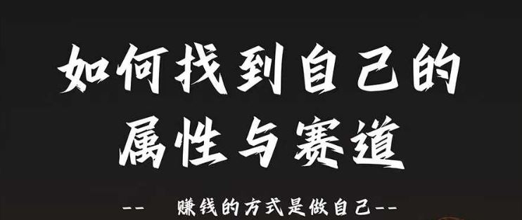 赛道和属性2.0:如何找到自己的属性与赛道,赚钱的方式是做自己-轻创社项目网