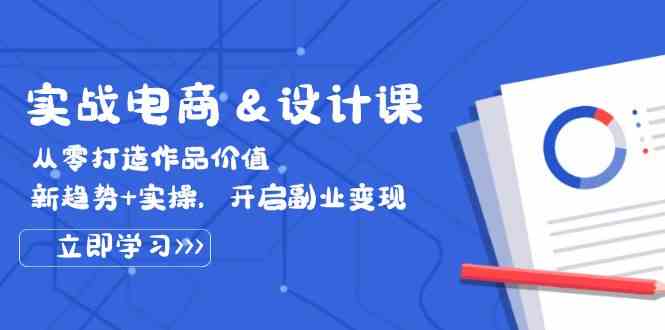 实战电商&设计课, 从零打造作品价值,新趋势+实操,开启副业变现-轻创社项目网