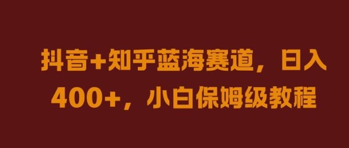 抖音+知乎蓝海赛道，日入几张，小白保姆级教程【揭秘】-轻创社项目网