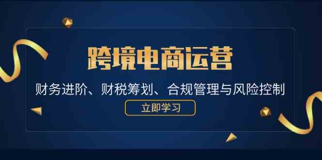 跨境电商运营:财务进阶、财税筹划、合规管理与风险控制-轻创社项目网