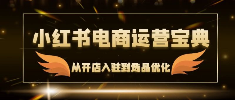 （12497期）小红书电商运营宝典：从开店入驻到选品优化，一站式解决你的电商难题-轻创社项目网