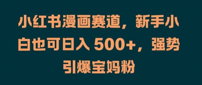 小红书漫画赛道,新手小白也可日入 500+,强势引爆宝妈粉【揭秘】-轻创社项目网