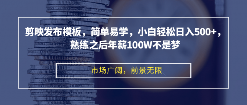 （12973期）剪映发布模板，简单易学，小白轻松日入500+，熟练之后年薪100W不是梦-轻创社项目网