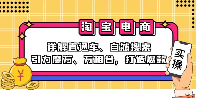 (12814期)2024淘宝电商课程:详解直通车、自然搜索、引力魔方、万相台,打造爆款-轻创社项目网