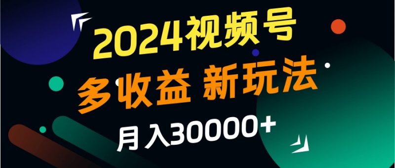 2024视频号多收益的新玩法,月入3w+,新手小白都能简单上手!-轻创社项目网