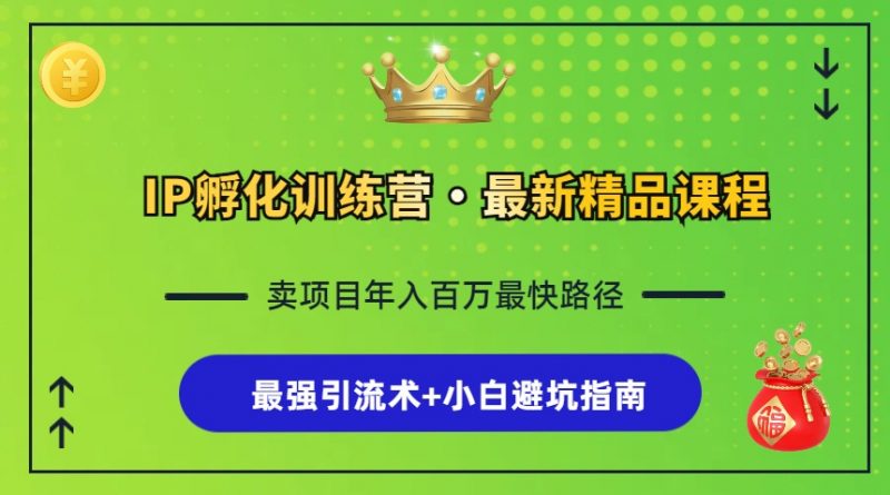 (13055期)IP孵化训练营,知识付费全流程+最强引流术+小白避坑指南-轻创社项目网