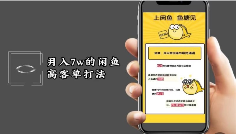 月入7w闲鱼高客单玩法,精细化运营,二手电商保姆级教程-轻创社项目网