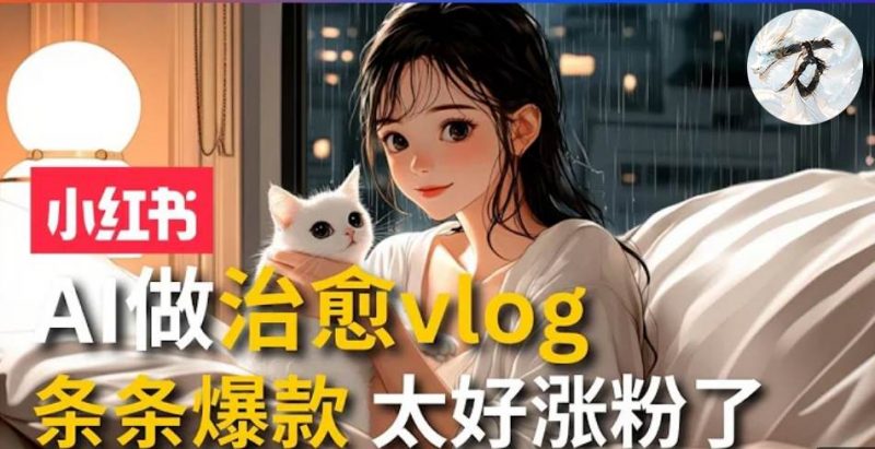 (13172期)AI治愈系vlog动画视频,小红书1个月轻松涨粉破万,商单报价1500+日入2000+-轻创社项目网