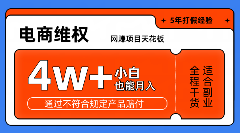 网赚项目天花板电商购物维权月收入稳定4w+独家玩法小白也能上手-轻创社项目网