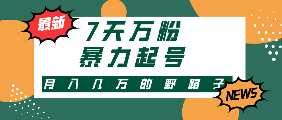 图片[1]-（13047期）3-7天万粉，快手暴力起号，多种变现方式，新手小白秒上手，单月变现几…