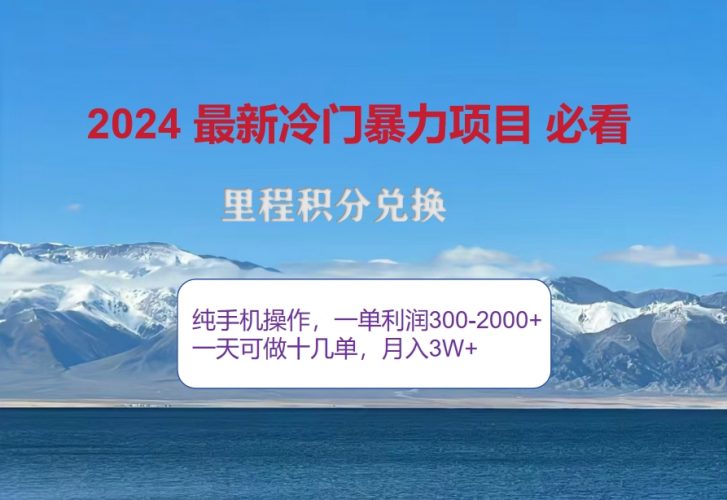 (12856期)2024惊爆冷门暴利!出行高峰来袭,里程积分,高爆发期,一单300+—2000…-轻创社项目网