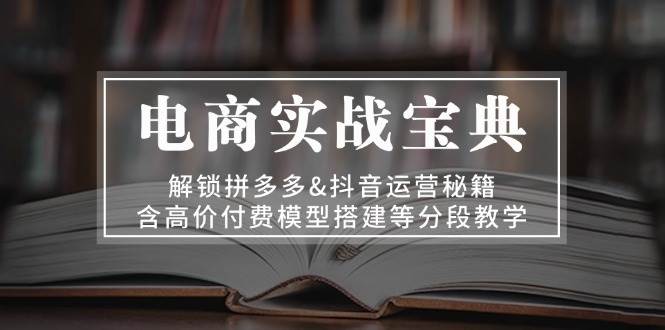(13195期)电商实战宝典 解锁拼多多&抖音运营秘籍 含高价付费模型搭建等分段教学-轻创社项目网
