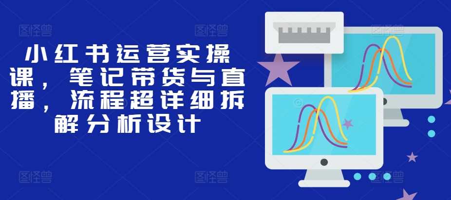 小红书运营实操课,笔记带货与直播,流程超详细拆解分析设计