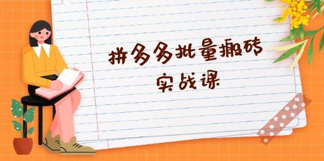 (13265期)拼多多批量搬砖实战课,全自动剪辑发布,黑科技新技术与爆款选品策略-轻创社项目网