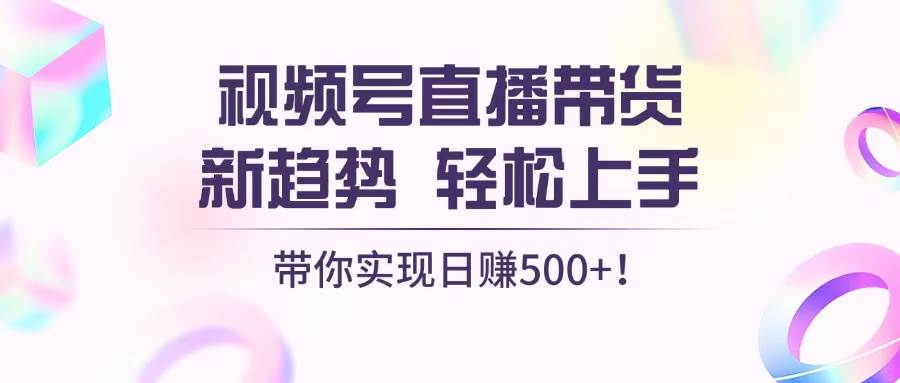 图片[1]-（13370期）视频号直播带货新趋势，轻松上手，带你实现日赚500+
