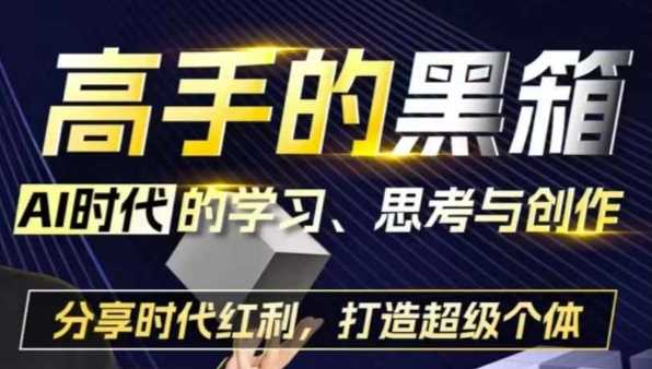 高手的黑箱:AI时代学习、思考与创作-分红时代红利,打造超级个体-轻创社项目网